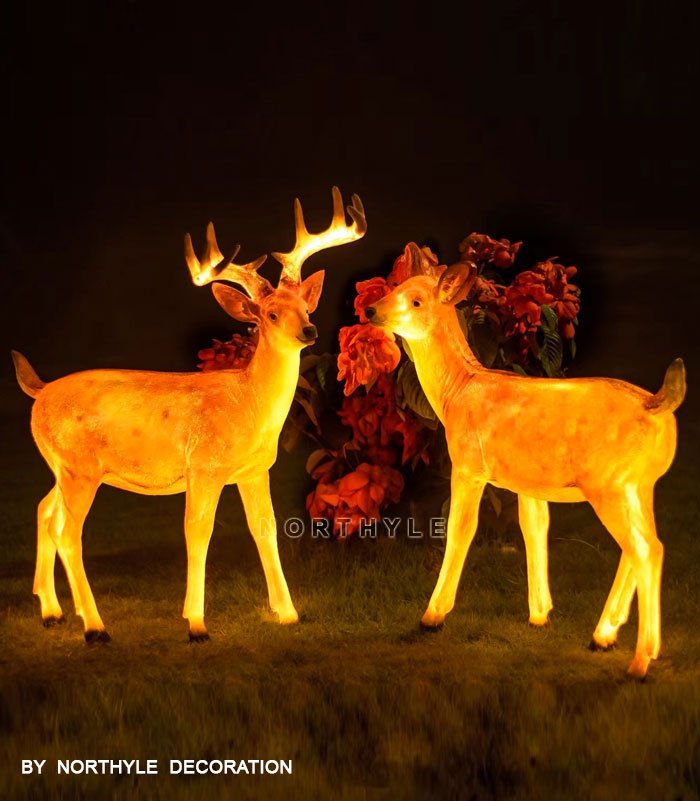 christmas reindeer sculpture light