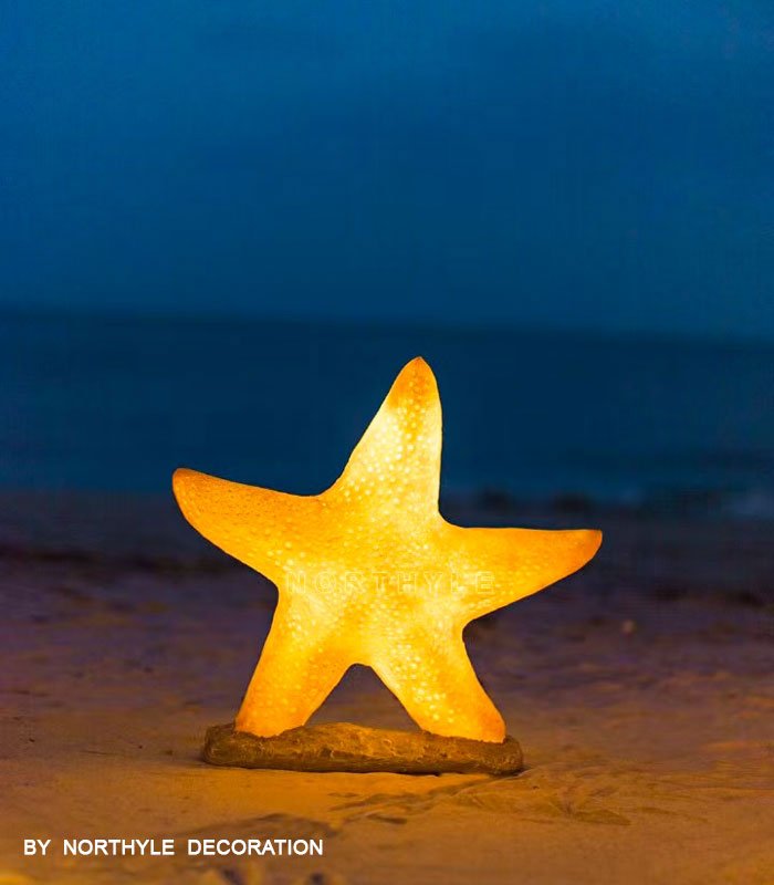 starfish statue lamp