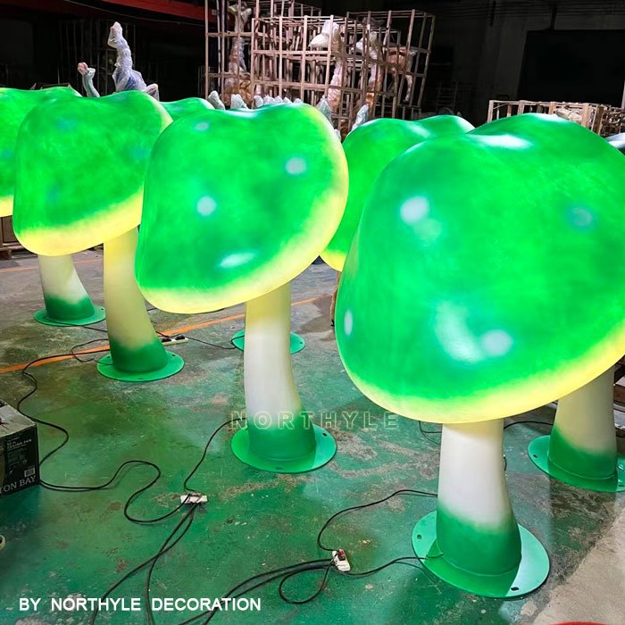 large mushroom light display