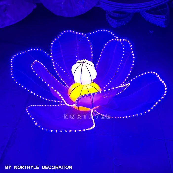 purple lotus flower lights