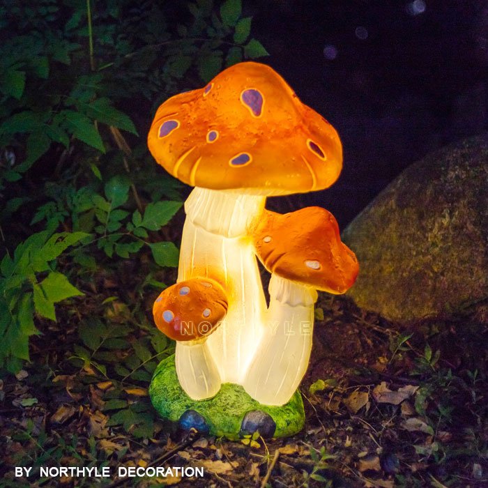 red mushroom light outdoor