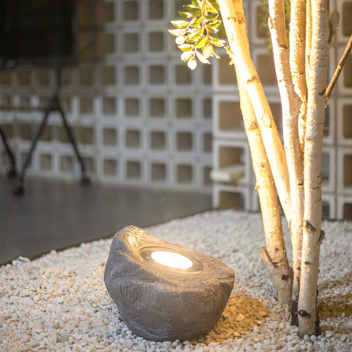 stone projecting light