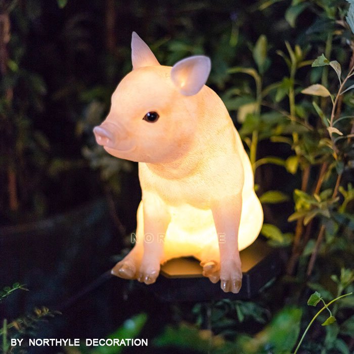 solar animal sculpture lights