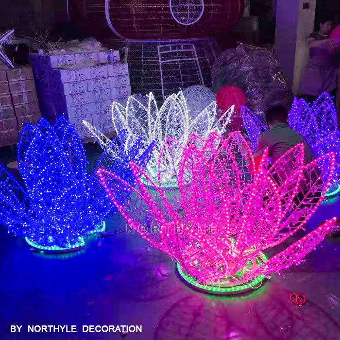 lotus motif lighting