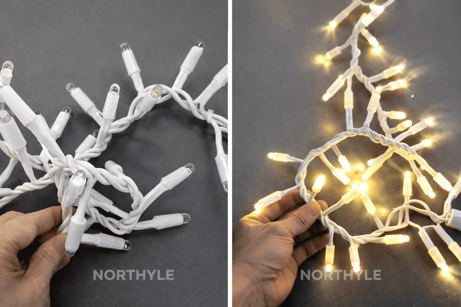 cluster string light white warm white