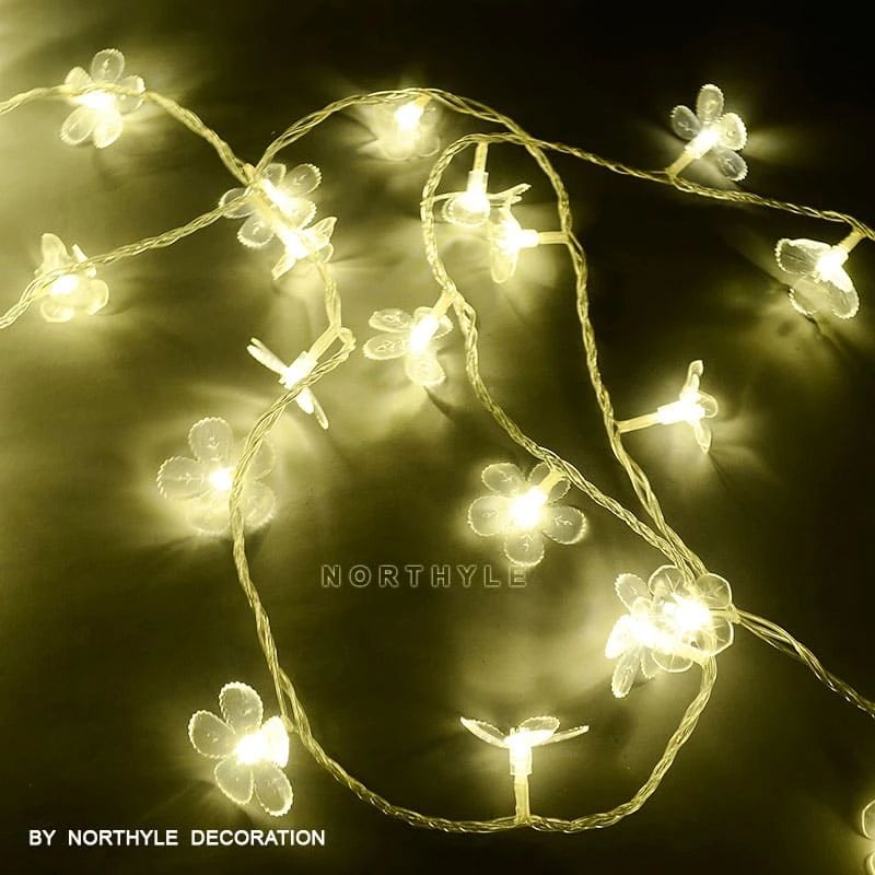 cherry flower string light decor