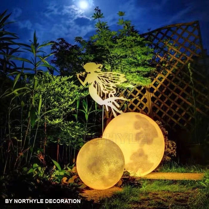 garden moon sculpture lamp