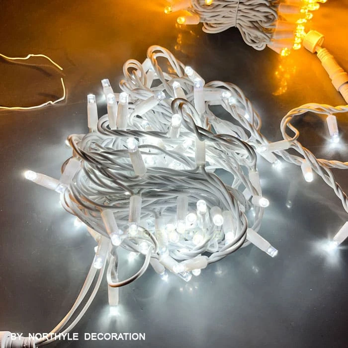 white rubber led string lights
