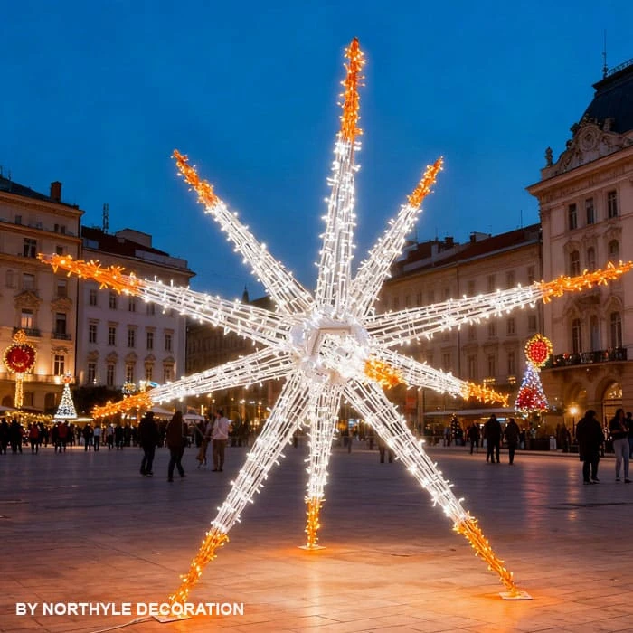 Large Outdoor LED Starburst Christmas Star Lights