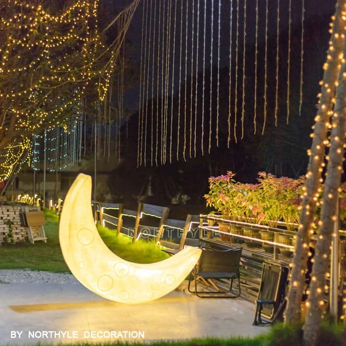 crescent moon half moon lights