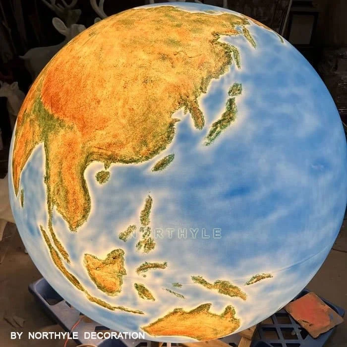 customized garden earth sculpture lamp customization