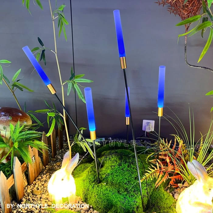 reed stake lights outdoor garden LED lighting