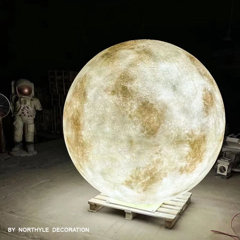 Large moon lamp landscaping