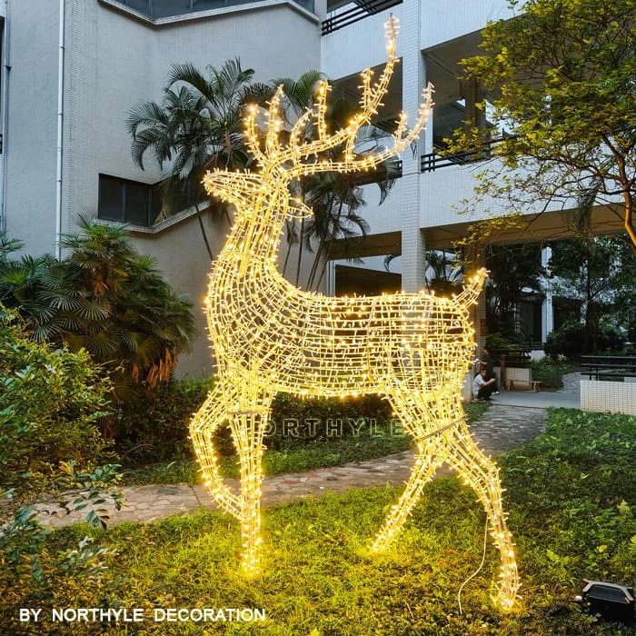 Large Outdoor Christmas Reindeer Lights