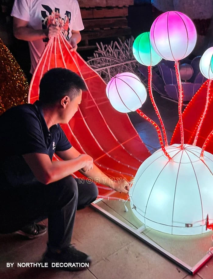 LED lotus lighting decoration production