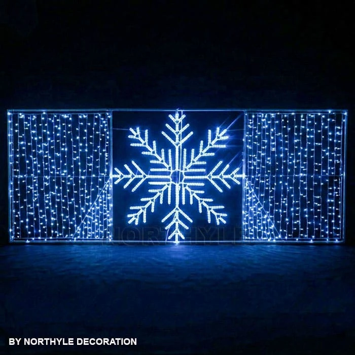 LED Snowflake Curtain Wall Display