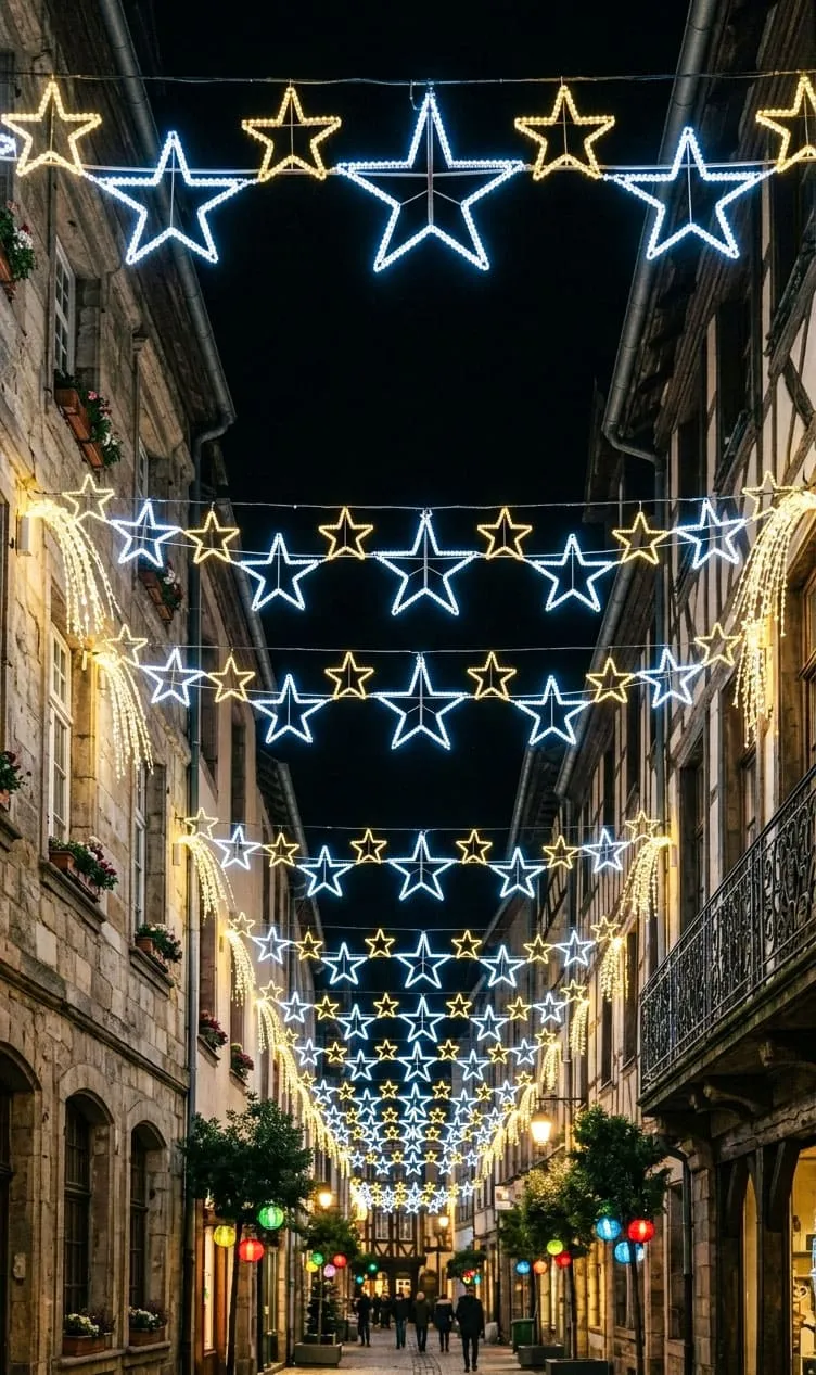 christmas star light motif for street decoration northyle