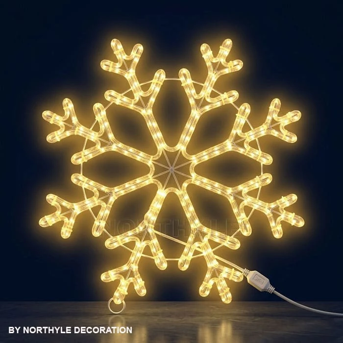 Warm White LED Snowflake Light