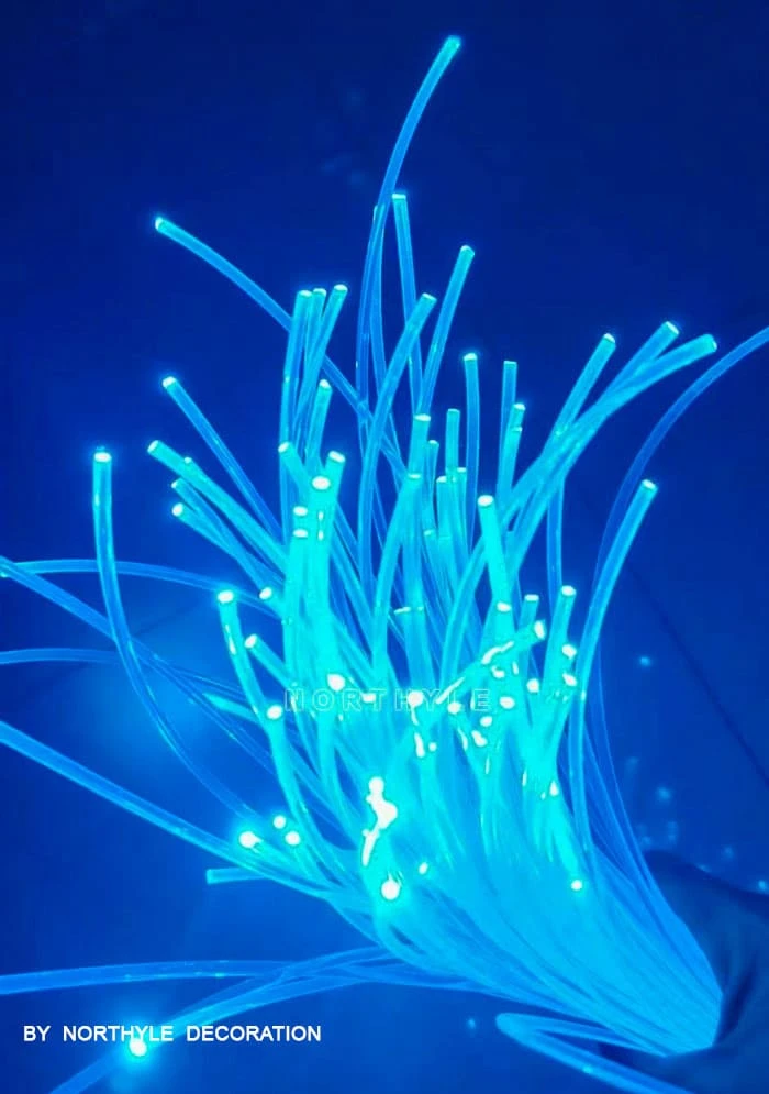 led fiber optic lights blue