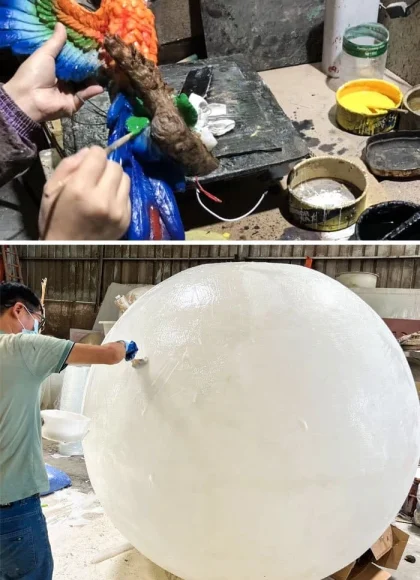 custom garden sculpture lamp