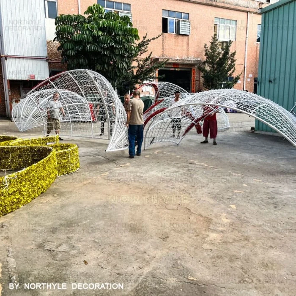 large christmas arch lights decoration